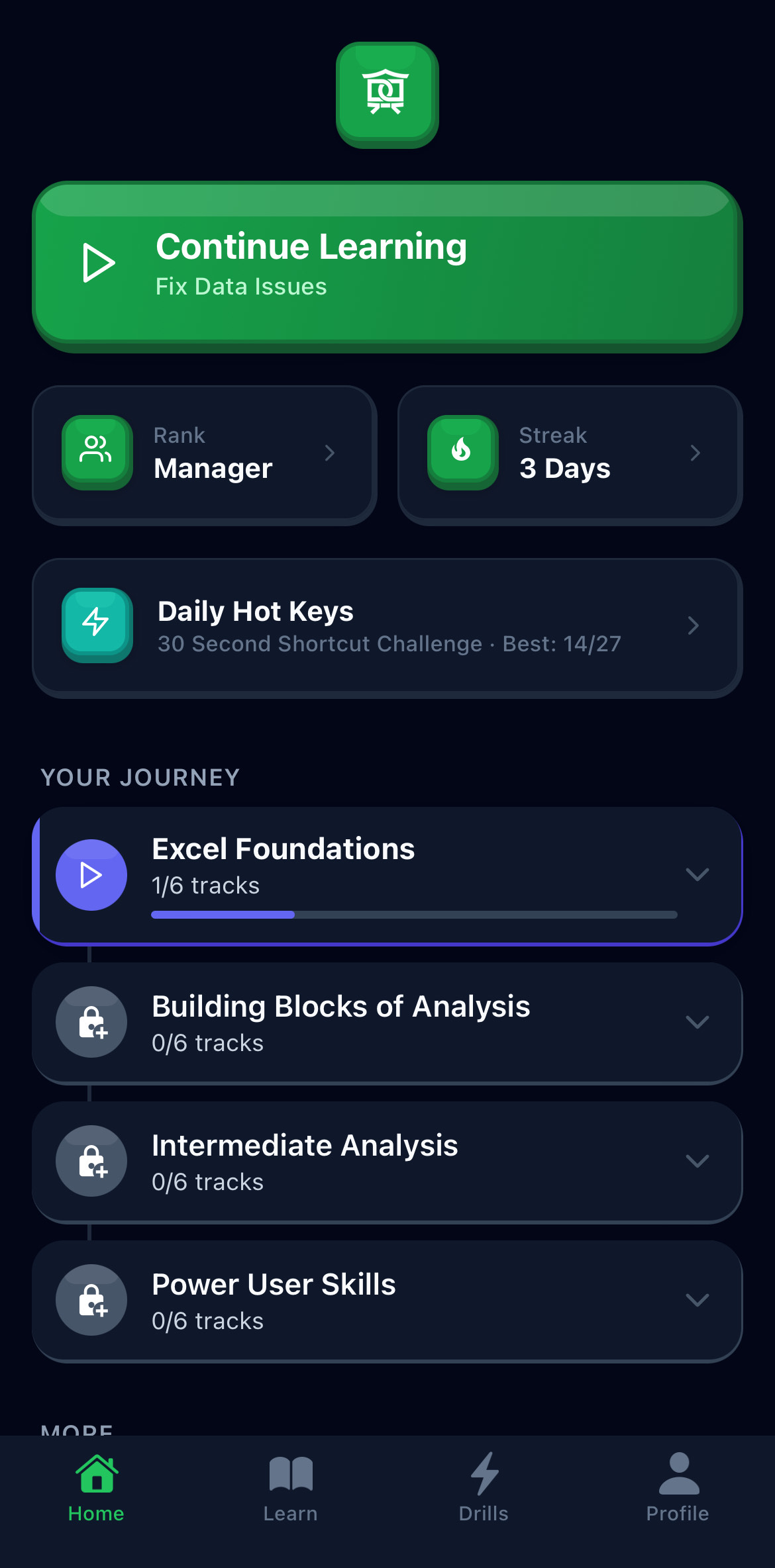 Desk Dojo home screen