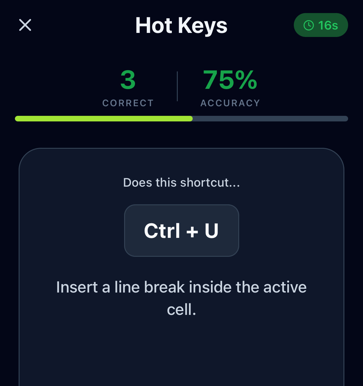 Daily Hot Keys game