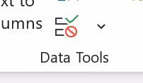 Data Validation button in Data Tools group