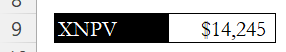 XNPV result